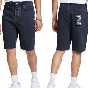 Ksubi Wolf Shadow Re-Dye Raw Hem Denim Shorts Size 31 MSRP $195